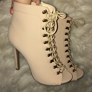 Charlotte Russe Lace-Up Bootie Heels